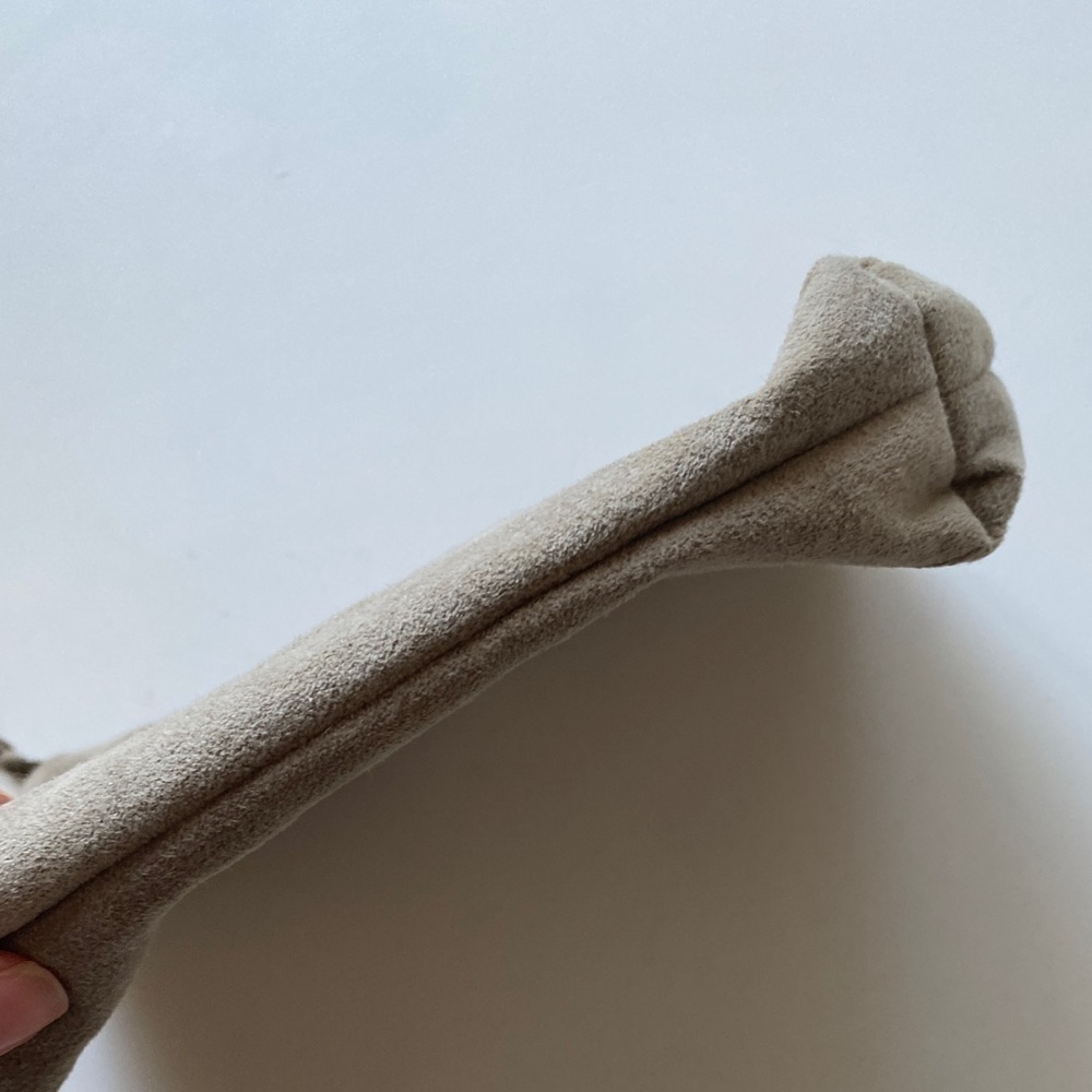 Vintage Dorli UltraSuede Tan Suede Zipper Pouch - Picture 3 of 8